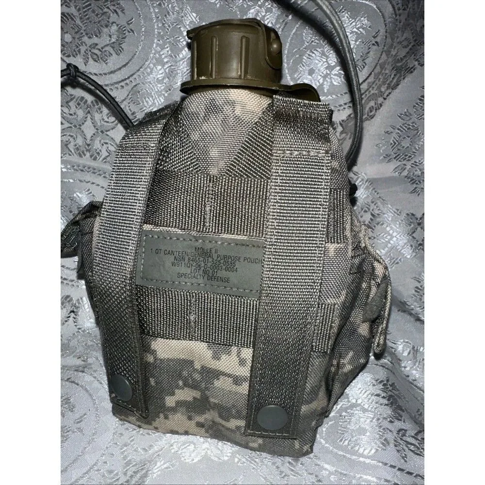 1QT Canteen with ACU Pouch -  Canteen 1 Quart UCP Cover